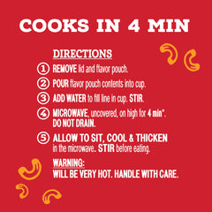 Hamburger Helper cup steaming in microwave demonstrating fast 4-minute prep