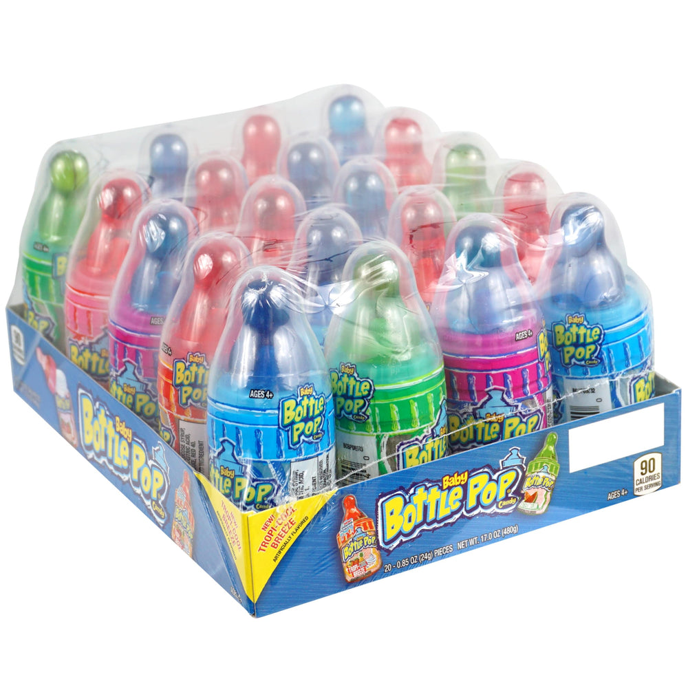 THE HAMPTON CANDY COMPANY front pack showing 20 assorted bottle lollipops for easy gifting