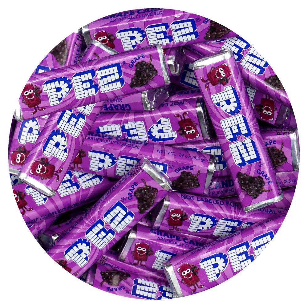 THE HAMPTON CANDY COMPANY front packaging showing 1 lb grape refill bag and brand