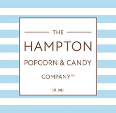 THE HAMPTON CANDY COMPANY bag beside a ruler and handful of pieces showing scale