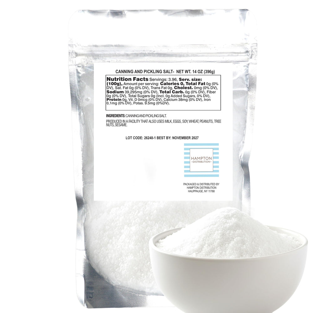 Hampton Distribution front packaging showing 14-ounce resealable bag and clear label for freshness