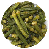Hampton okra chips front package shows branding and one-pound bag for easy identification