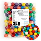 The Hampton Popcorn Company front bag shot showing colorful gumballs and branding for easy identification