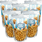 The Hampton Popcorn Company front packaging showing bag branding and size benefit