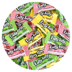 The Hampton Popcorn Company front packaging showing the 2 lb Laffy Taffy bulk bag for easy serving