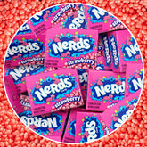 The Hampton Popcorn Company front packaging showing pink strawberry boxes and clear branding benefits quick identification