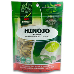 HANAN PERUVIAN SECRETS front packaging showing 40g fennel pouch and freshness