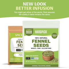 HANDPICK close-up of fennel seeds revealing texture and aromatic oils for flavor