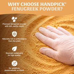 HANDPICK powder in spoon measuring one tablespoon for consistent seasoning