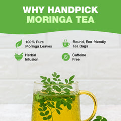 HANDPICK loose Moringa leaves displayed to show natural leaf pieces and quality