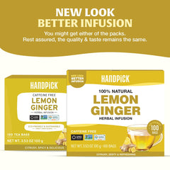 HANDPICK pyramid tea bag close-up showing full-leaf infusion advantage
