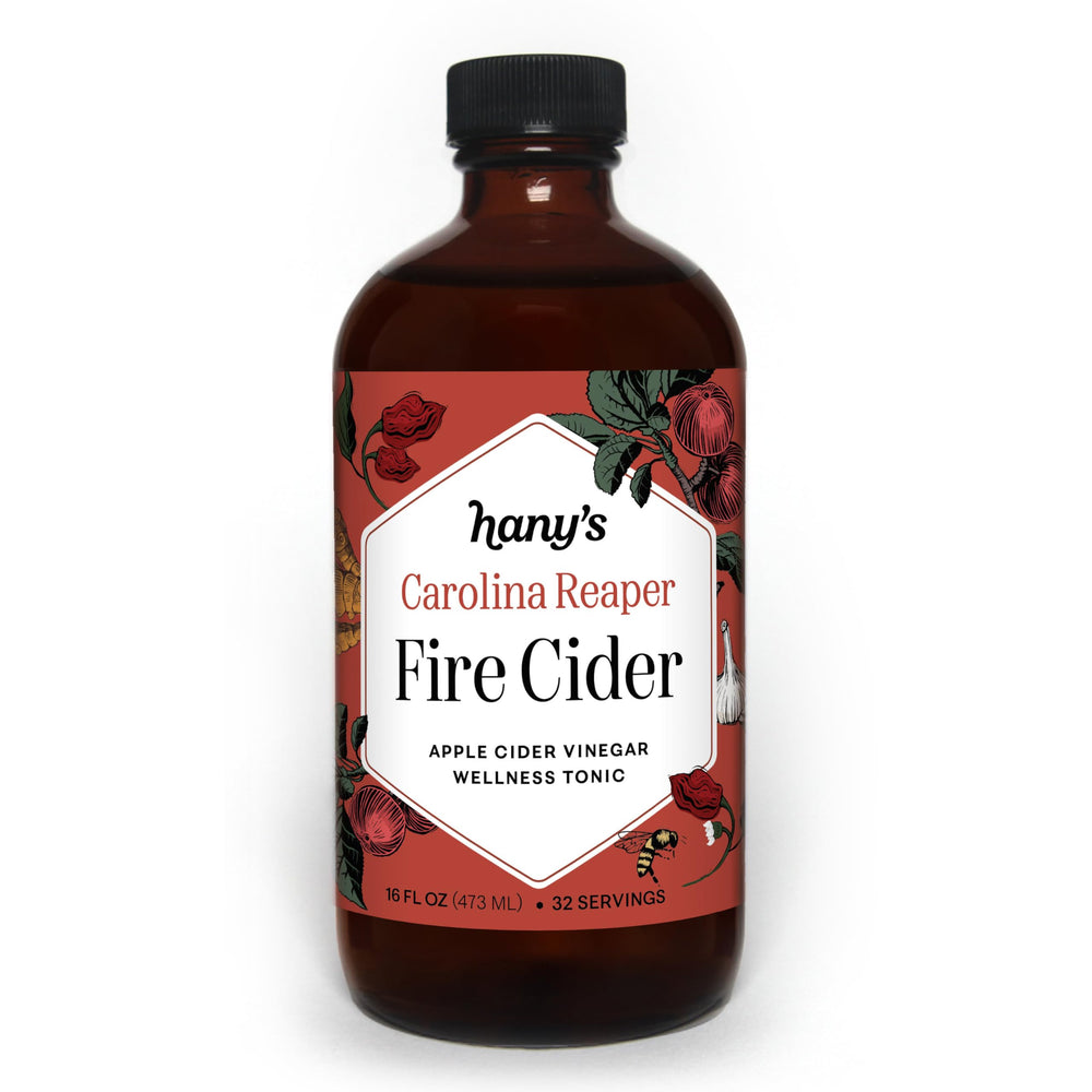 Hany's bottle front view showing label and glass bottle, highlighting bold flavor