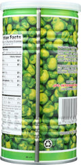HAPI peas tin open poured into bowl showing convenient serving