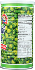 HAPI wasabi peas held in hand for size comparison and portion clarity