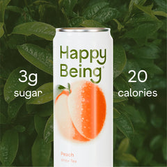 happy being spread of peaches turmeric and elderberry showing plant-based benefits