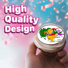 HAPPY CHOICES topper placed on cupcake demonstrating quick, professional decoration