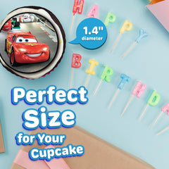 HAPPY CHOICES wafer sheet held by hand illustrating scale and how many toppers included