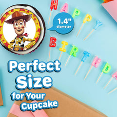 HAPPY CHOICES wafer sheet next to ruler showing size and quantity for planning