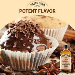 Happy Home extract blended into batter illustrating smooth flavor integration