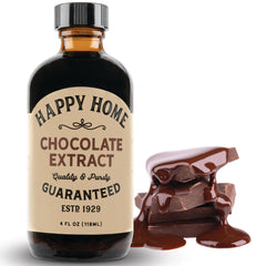 Happy Home bottle front packaging showing flavor and size, adds rich chocolate taste