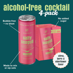 Hapsy poured over ice in glass illustrating clean taste and easy serving