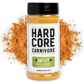Hardcore Carnivore front shaker showing product and easy pour benefit