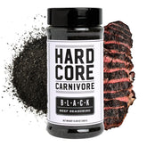 Hardcore Carnivore front packaging showing bold label and 13 oz shaker benefit: clear identification