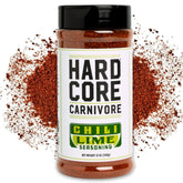 Hardcore Carnivore front packaging showing 12 oz shaker and vibrant label, adds bold flavor