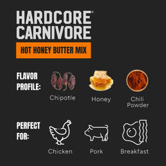 Hardcore Carnivore mix with stick of softened butter ready to combine for fast compound butter