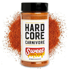 Hardcore Carnivore shaker front view showing label and large-size benefit