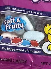 Haribo Berry Clouds used as cupcake decoration adding color and playful texture
