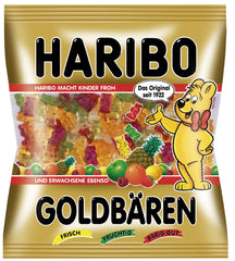 Haribo showing front packaging and large 1 kg bag for party-ready supply