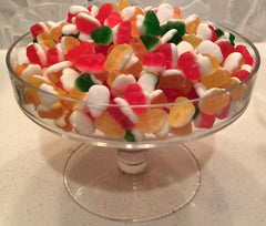 HARIBO close-up of frog gummy texture highlighting soft foam top and chewy bottom