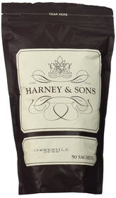 Harney & Sons front packaging showing 50 chamomile sachets and clear branding for easy gifting