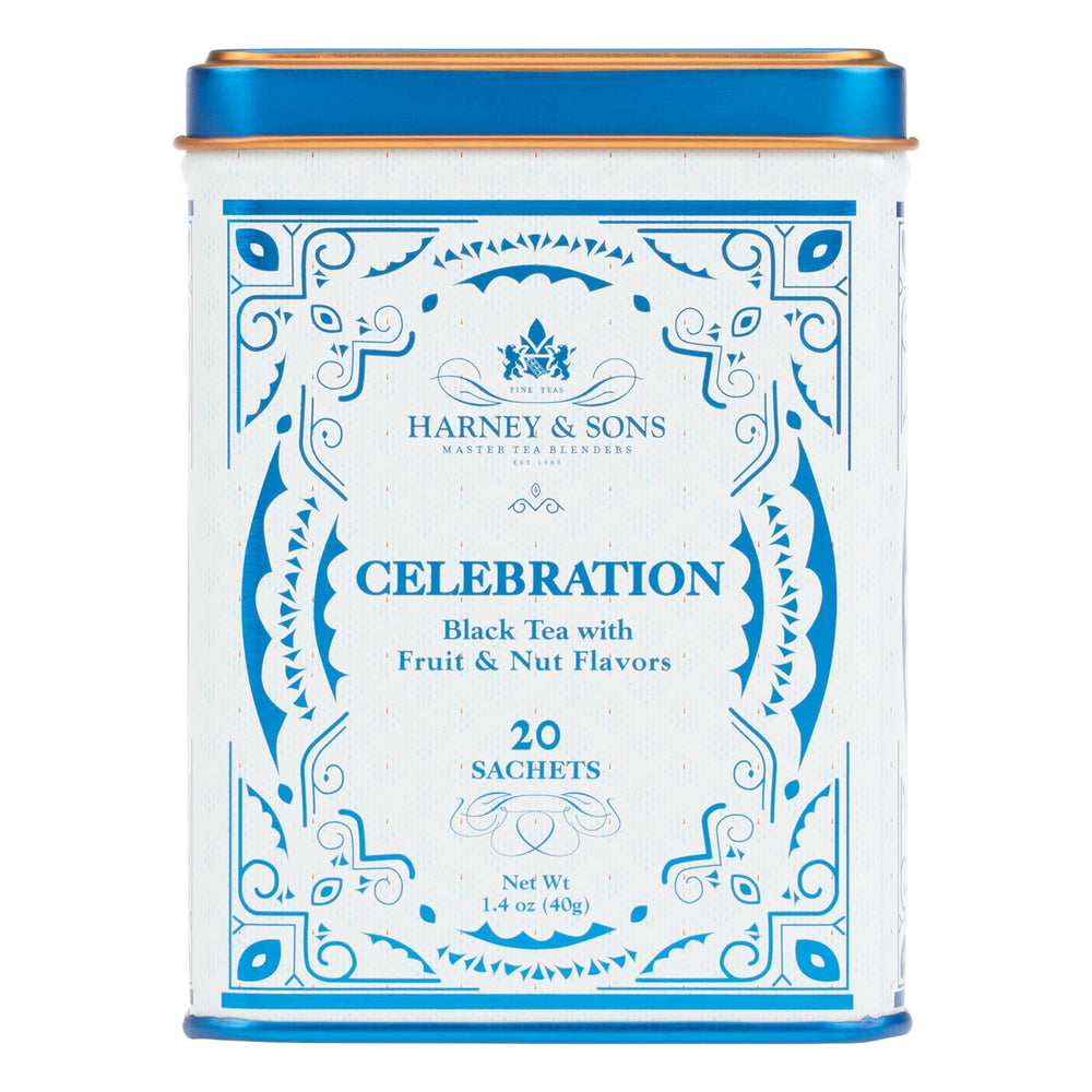 Harney & Sons front tin view showing festive packaging and gifting appeal