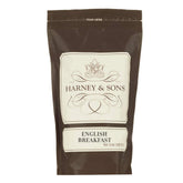 Harney & Sons front packaging showing bag of 50 sachets and label benefit