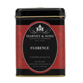 Harney & Sons front tin showing Florence label, elegant gift presentation