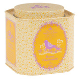Harney & Sons tin front showing brand and honey chamomile blend, attractive gift-ready packaging