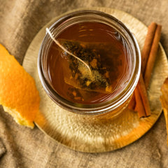 Harney & Sons lifestyle setting with served tea showing convenience and hospitality