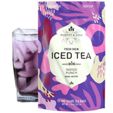 Harney & Sons front box showing Indigo Punch packaging and brand benefit