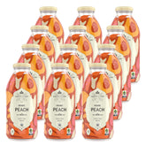 Harney & Sons bottle front packaging showing label and peach tea clarity for fresh flavor