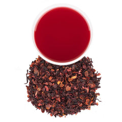 Harney & Sons loose leaf close-up revealing fruit and mint pieces for vibrant flavor