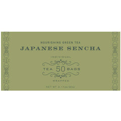 Harney & Sons close-up of individually wrapped sencha tea bag and freshness