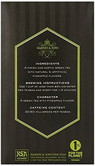 Harney & Sons brewed tropical green tea in cup showing clear color and aromatic appeal