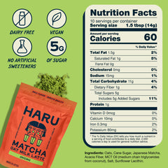 Haru Matcha being poured into a cup to mix instantly for fast preparation