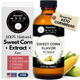 Harvest Moon Delights front bottle showing corn extract and clear labeling benefit: authentic flavor