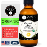 Harvest Moon Delights front bottle view showing organic lemon extract benefits