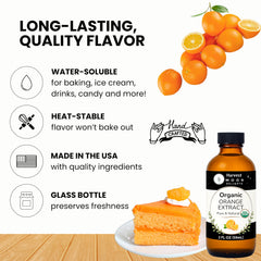 Harvest Moon Delights extract being stirred into cake batter for consistent orange flavor benefit