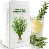 HAVNDRAE metal tin front view showing neat rosemary storage and gift appeal