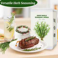HAVNDRAE open tin revealing 35–40 whole rosemary sprigs, ready to use